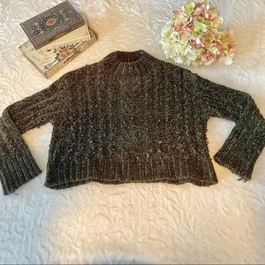 The Impeccable Pig: Army Green Cable Knit Sweater